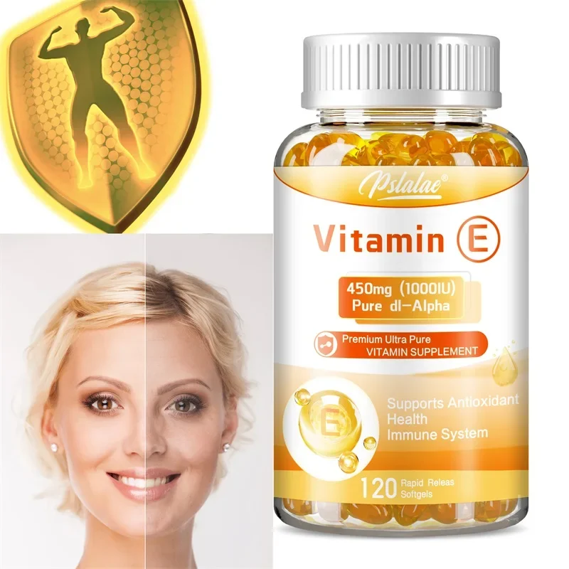 Vitamin E Capsules 450mg - Anti-aging, Support Skin, Heart and Immune Health