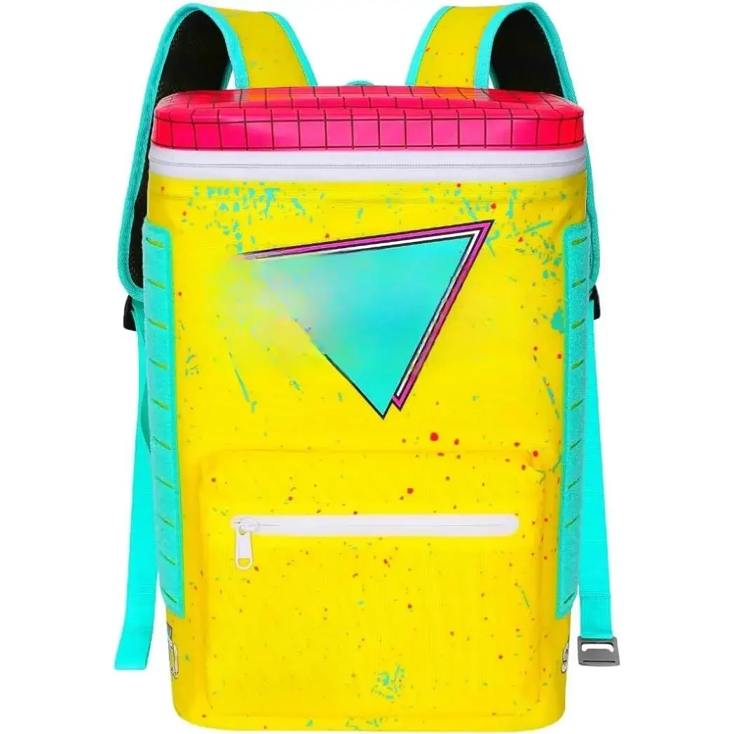 مبرد W_Coolers للتخييم والسفر والشاطئ وصندوق غداء ناعم للأطعمة والمشروبات والثلج، محمول ومقاوم للماء حقيبة معزولة 24 ساعة