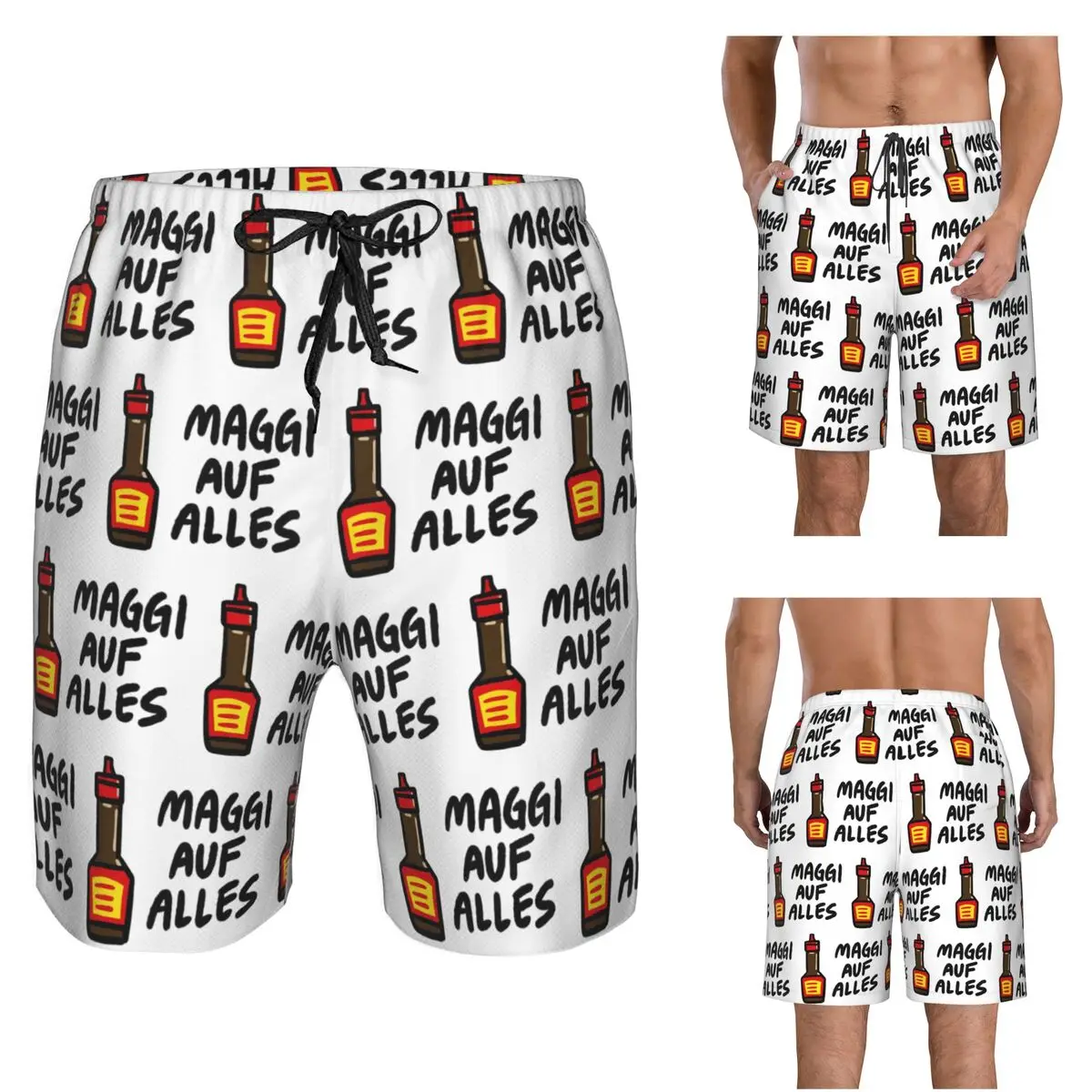 Maggi Auf Alles (Deutsch) Trunks Beach Board Shorts Casual Quick Dry Swim Summer Men Pants