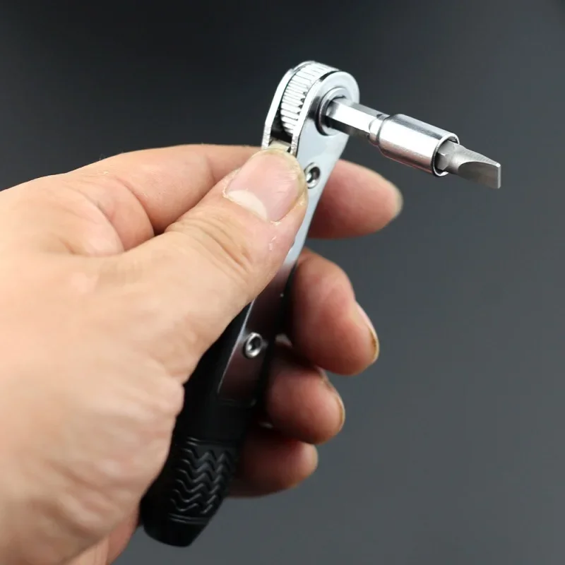 36 Tooth Ratchet Screwdriver Narrow Small Space Gap Disassembly Tool L-shaped Right Angle Turning Cross Screwdriver