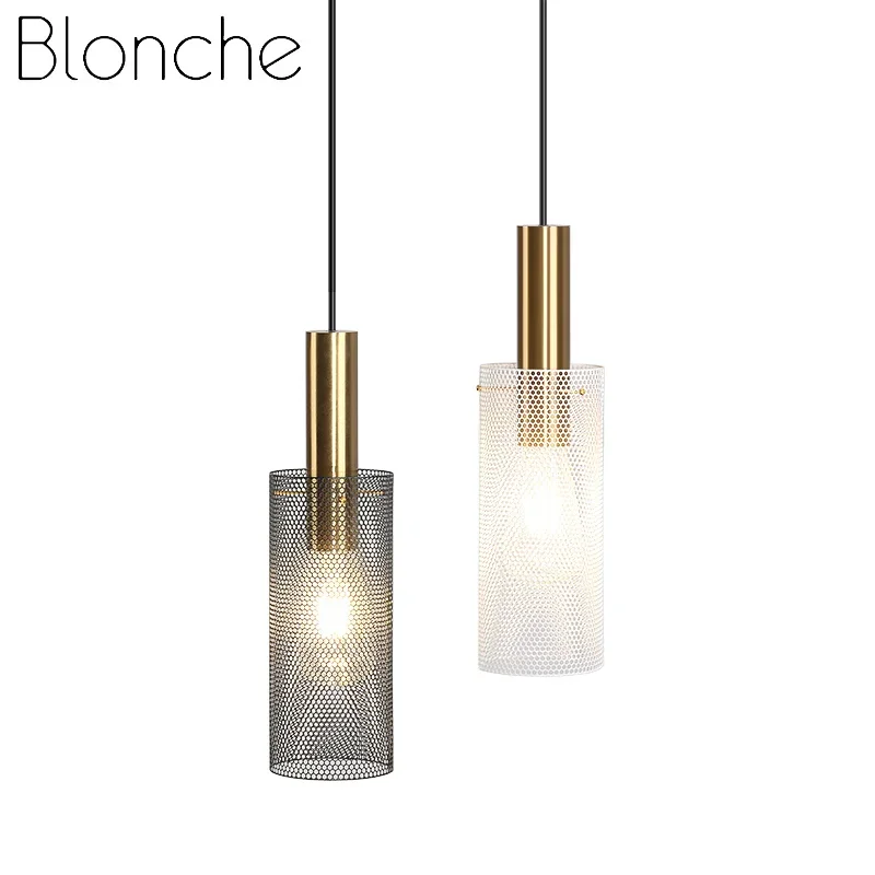 

Metal Simple Pendant Light Restaurant Bar Modern Dining Room Attic Indoor Modern Pendant Lamp Cylindrical Office Aisle E27