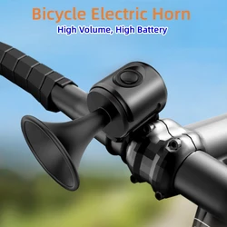 Electric Bike Horn Loud 120dB Adults Bicycle Bell Warning Bike Horns Alarm for Handlebars 300mAh Battery Operated Waterproof