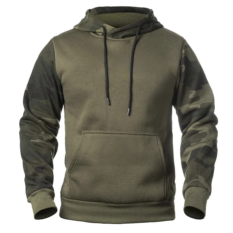 Punk Clothes Fashion Army Green Men Military Camouflage Hoodies Hooded Sweatshirts Male Camo Hoody Hip Hop Streetwear Brand Top