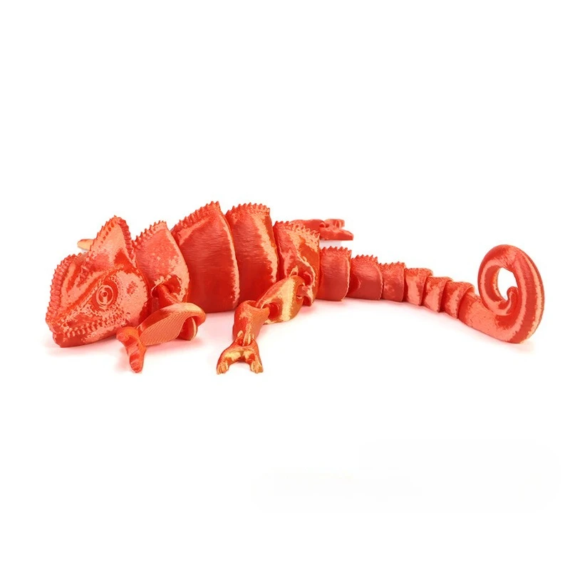 ใหม่ตลก 3D พิมพ์ Lizard Joint Movable จําลองสัตว์น่ารักของเล่นเด็กของเล่นเดสก์ท็อปเครื่องประดับตกแต่งของขวัญ