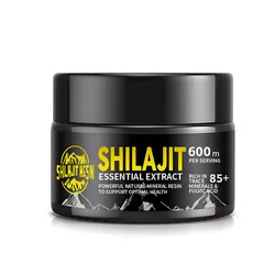 Résine Shilajit de l'Himalaya, Supplément Shilajit avec Acide Fulvique et 85 + Trace Minorganisateur pour Massage Naturelle, Pro