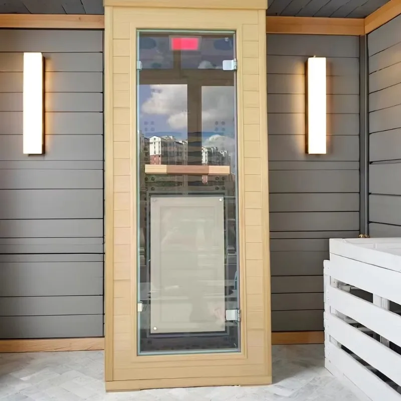 1-2 Person Home Far Infrared Sauna Room For Health Sauna Vapor Direct Mini Indoor Wooden Sauna