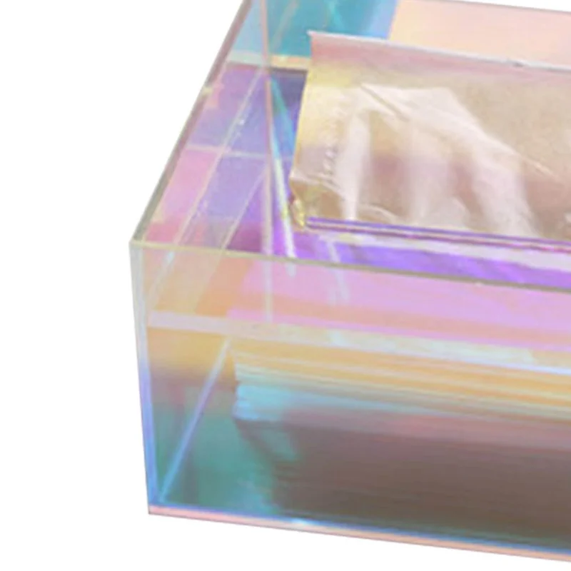 Tissue Box Holder Acrylic Storage Large Capacity Napkin Box For Washroom Living Room view 3