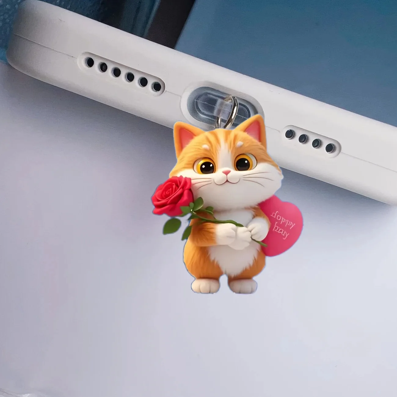 Cute Acrylic Dustproof Plug Compatible With IPhone Type C Android Charger Port Cover For All The Phones