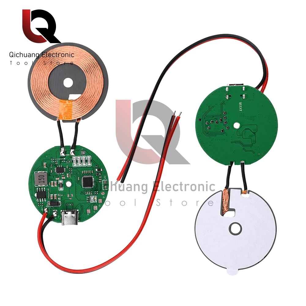 12V24V 20W High Power Wireless Charger Transmitter Module Type-C Fast Charging Circuit Board for Mobile Phone