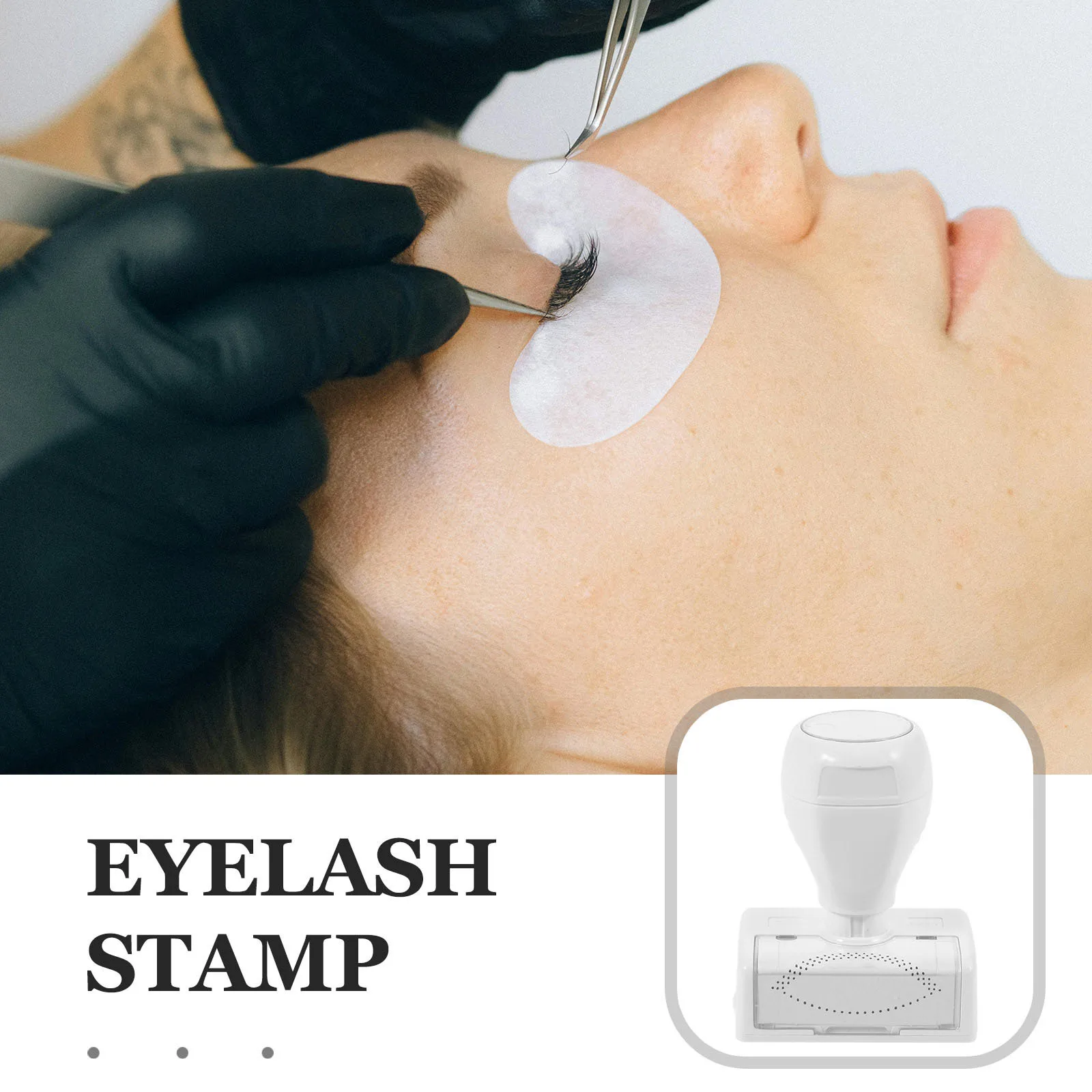 Sello de pestañas inferiores, herramienta auxiliar de práctica de pestañas postizas reutilizable, herramienta de estampado de maquillaje de extensión de pestañas duradera