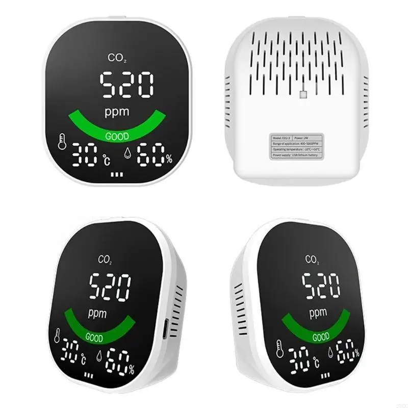

20RC Air Quality Monitor Portable Temperature Humidity Tester CO2 Detector for Home