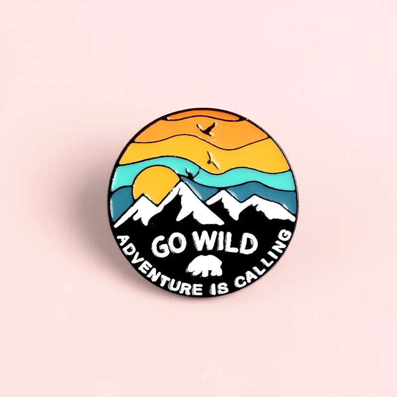 Enamel Pins New alloy enamel denim badge for outdoor exploration outing Brooch On Clothes Badge Metal Brooches For Clothing