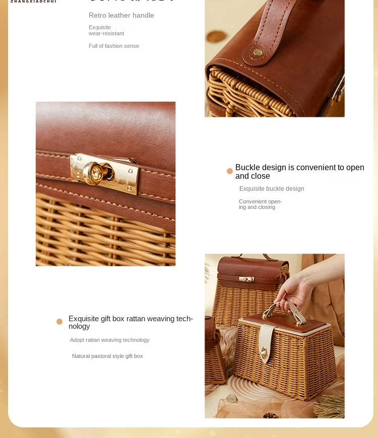 Zhang Xiao hammer Sen is an idyllic gift box, rattan basket, portable gift box, empty box and ritual gift box.