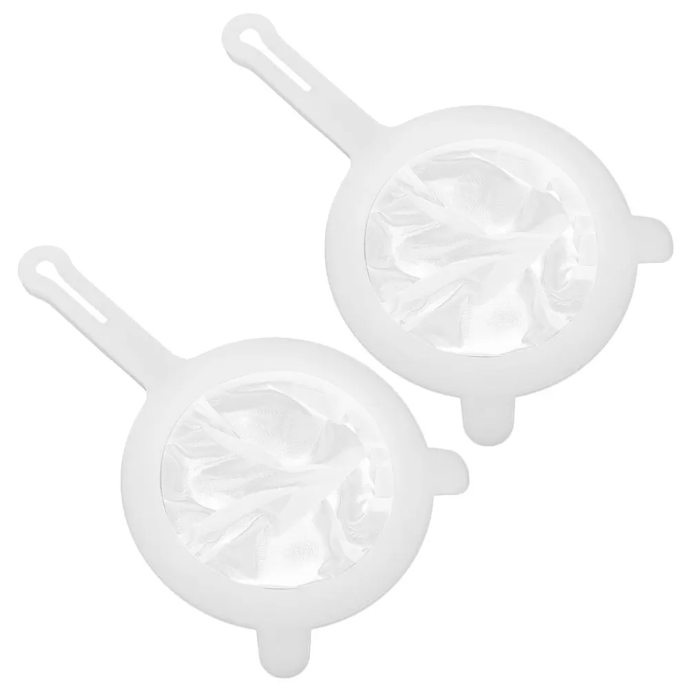 

2Pcs HoneySoyMilkFilter SieveStrainer FineMeshKitchenJuicerTool BeehiveBucketFoodExtractor FlourFilter HandheldStrainer