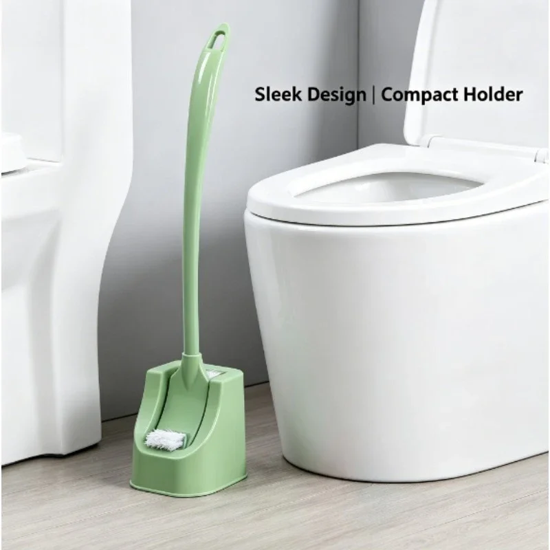 Long Grip Plastic Toilet Cleaner Brush Set for Household Bathroom Full Coverage No Dead Corner Toilet Washing Accessory view 4