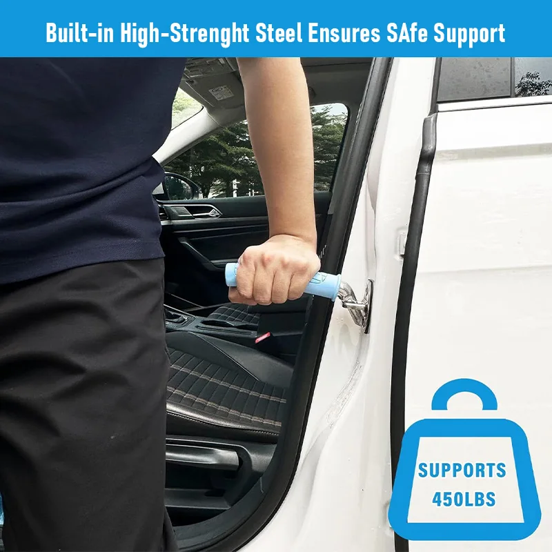 2Pcs Car Door Assist Handle 2-in-1 Multifunctional Car Support Handle Window Breaker Seniors Car Handle Assist Emergency Tools