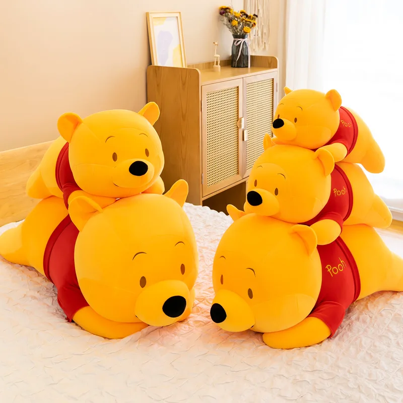 

Disney Winnie The Pooh Plush Doll Toy Prone Posture Winnie Pooh Bear Soft Stuffed Toy Cartoon Pillow Kids Xmas Birthday Gifts