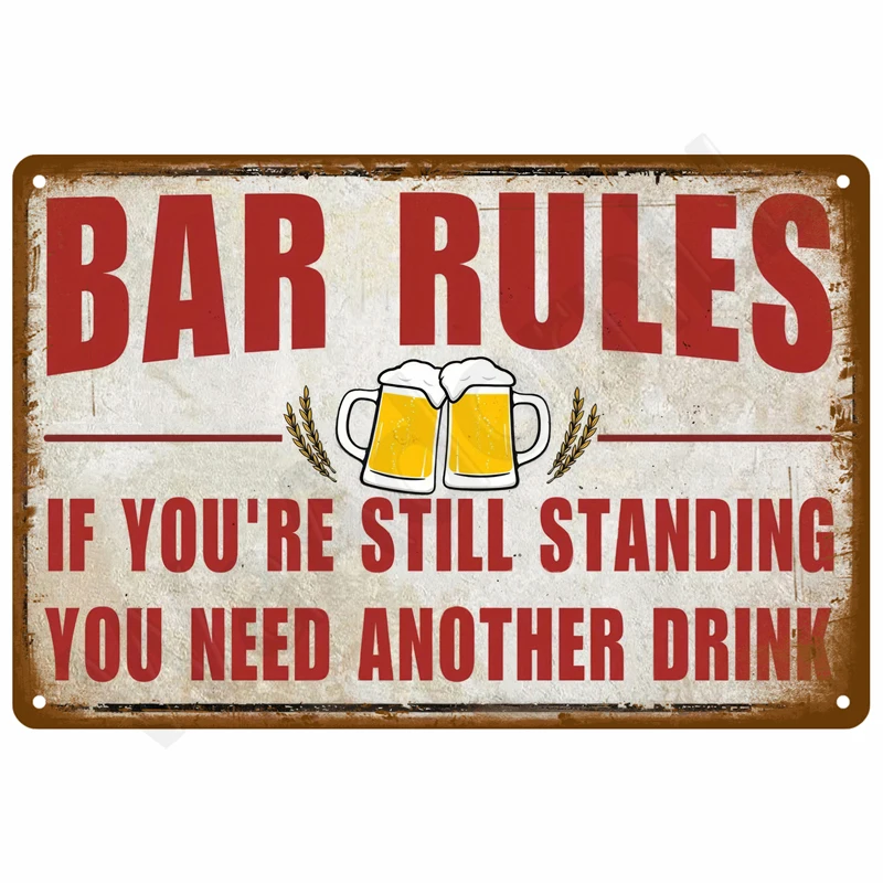 Vintage Metall Platte Zinn Zeichen Platten Bar Retro Metall Zeichen Wand Kunst Wandbild Ästhetische Zimmer Home Decor Artikel Poster Garage Dekoration – Detail 26