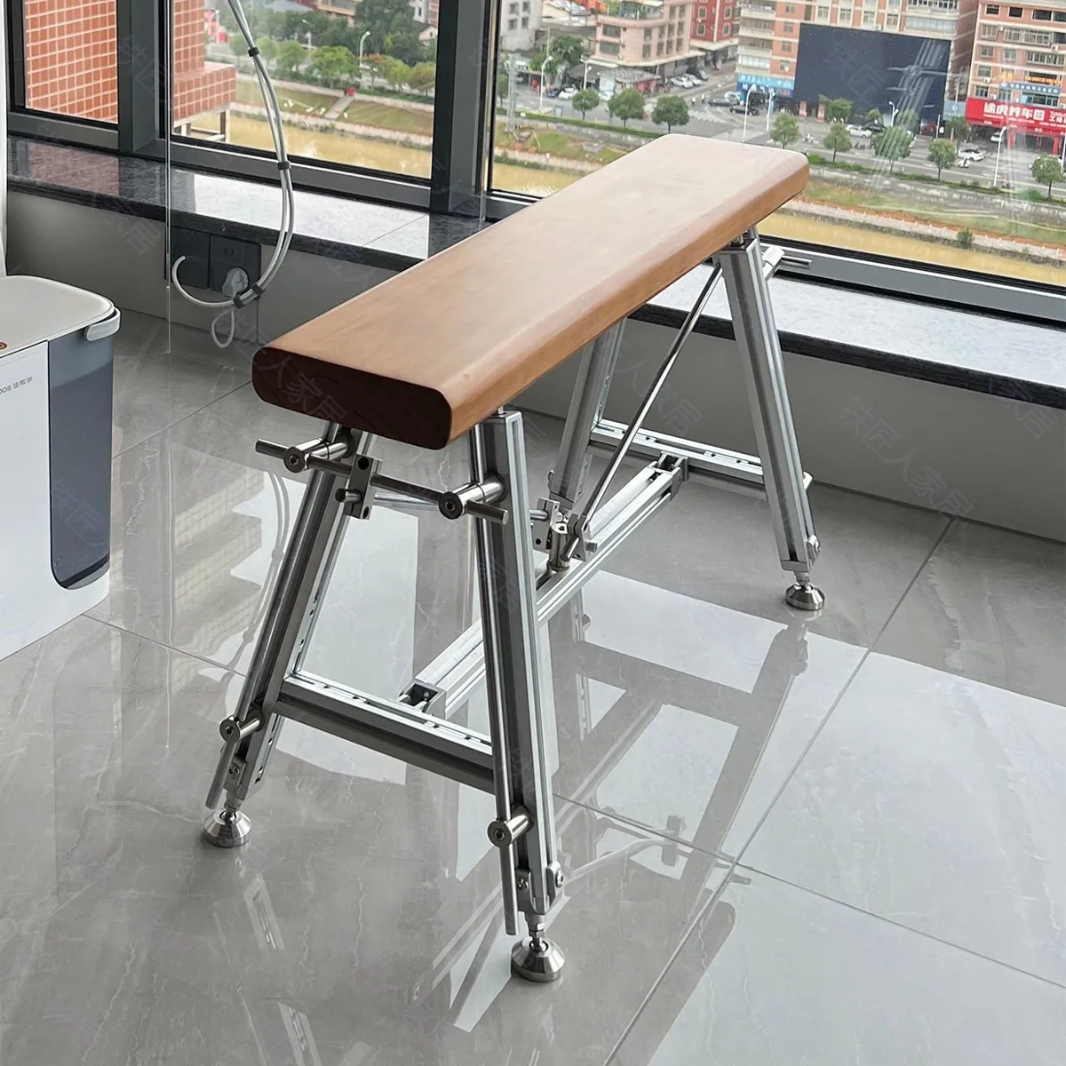 Birch Ocean Panel Aluminum Profile Long Stool Sofa Bench