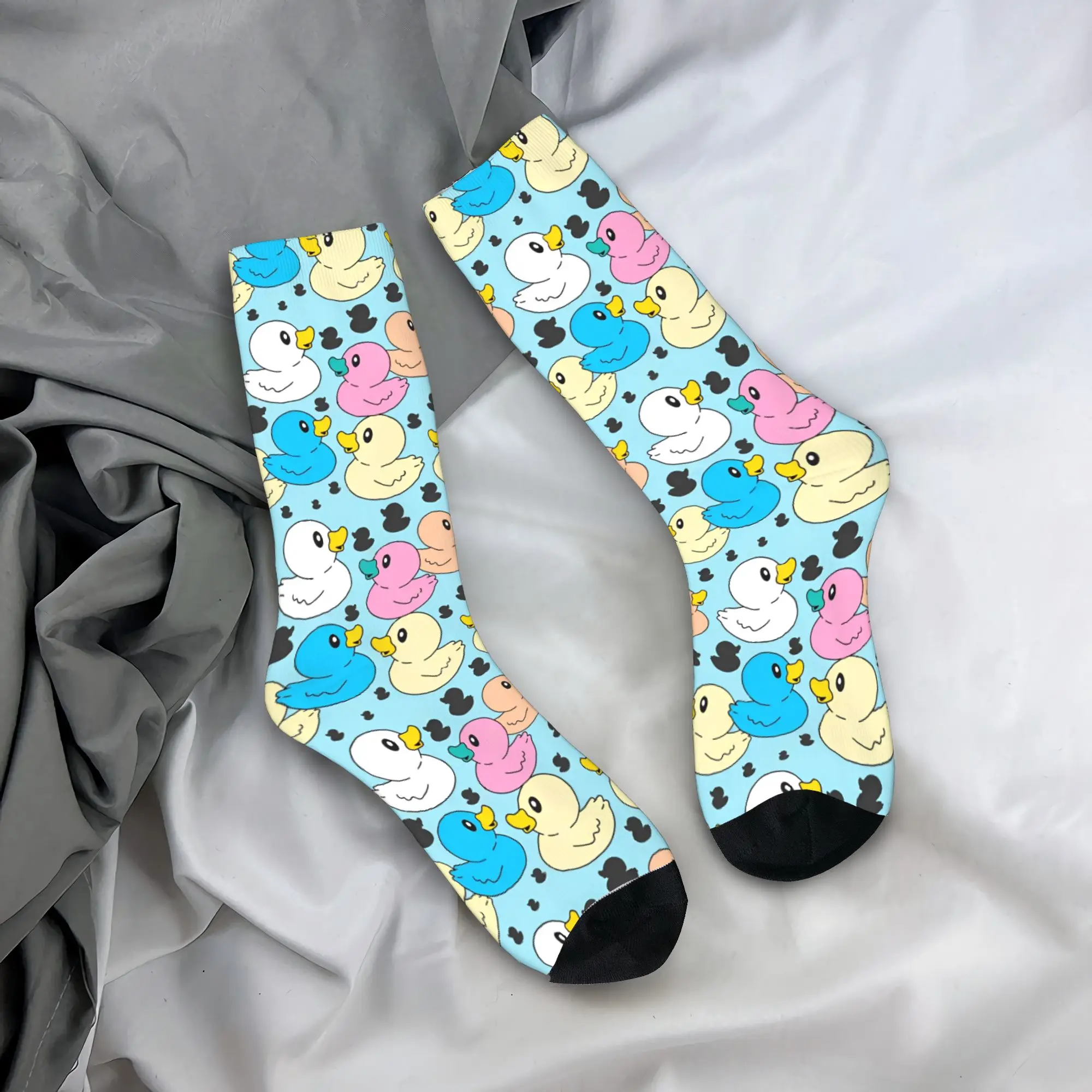 

Harajuku Cute Duck Cartoon Sports Socks Polyester Long Socks for Women Men Non-slip,