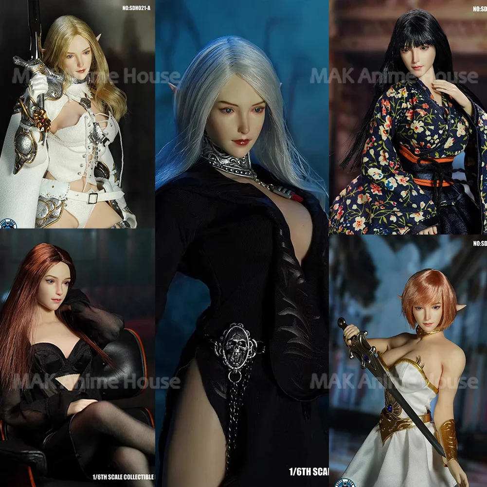 

В наличии SUPER DUCK SDH021 1/6 голова эльфа с ушками, скульптура, модель подходит для 12-дюймового женского солдата, бледная фигурка тела