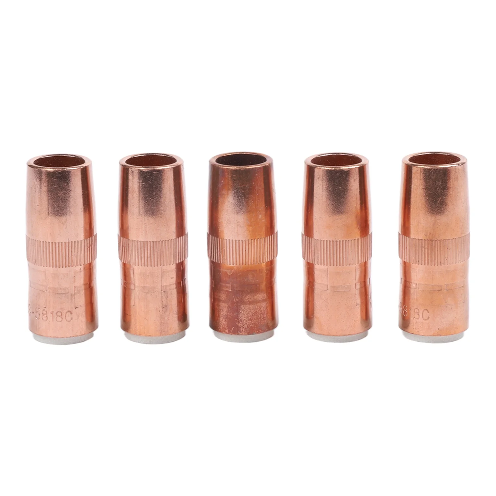 5PK NS5818C Nozzles for slim for centerfire 58 Length 18 Recess for Bernard for mig Gas System with Compatibility for T Series