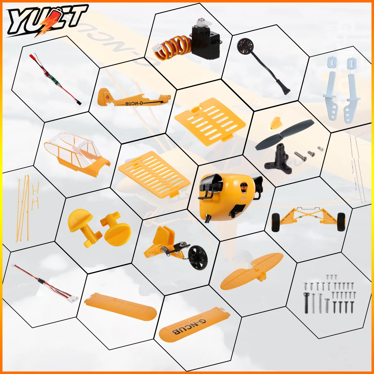 

Wltoys XK A160 Parts RC Airplane Accessories Blushless Motor Fuselage Set Update Receiver Right/Left Wing Board Servo ESC