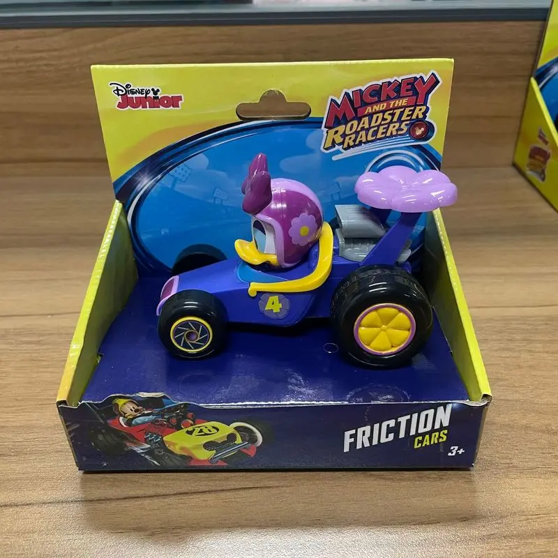 Disney Topolino Tirare Indietro Auto Giocattolo Paperino Daisy Duck Figura di Cartone Animato Modello Inerziale Pull-Back Auto Sportiva Per Bambini Regali di Natale