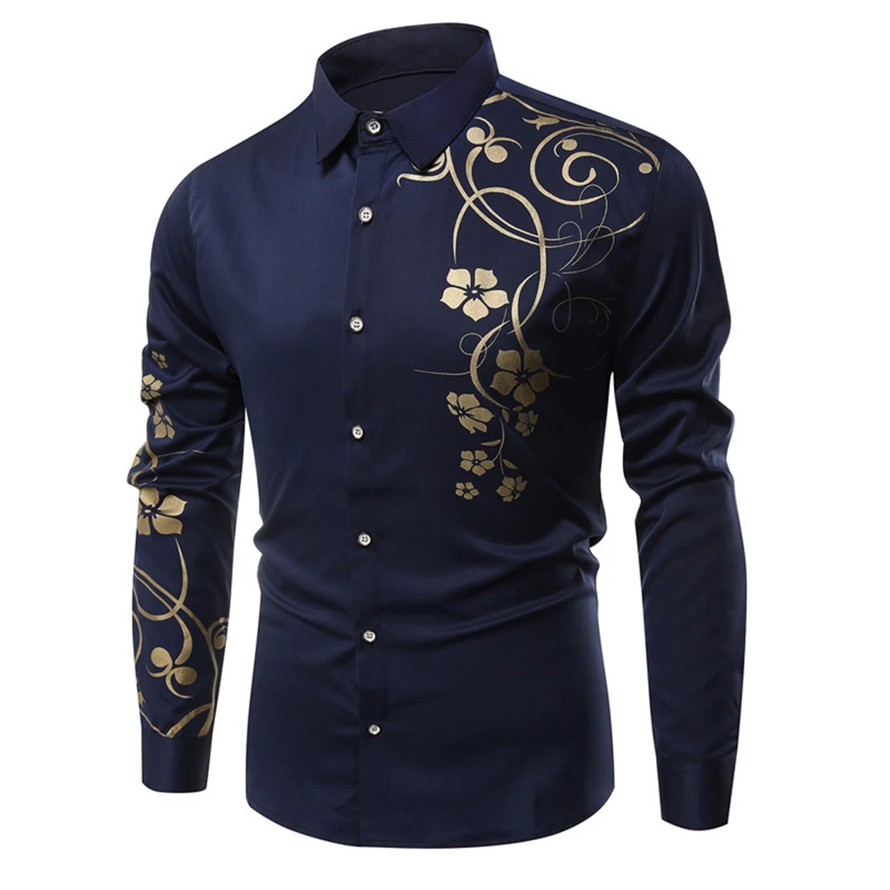 Men's Casual Long Sleeved Shirt, Fashionable Digital Printed Men's Outdoor Top