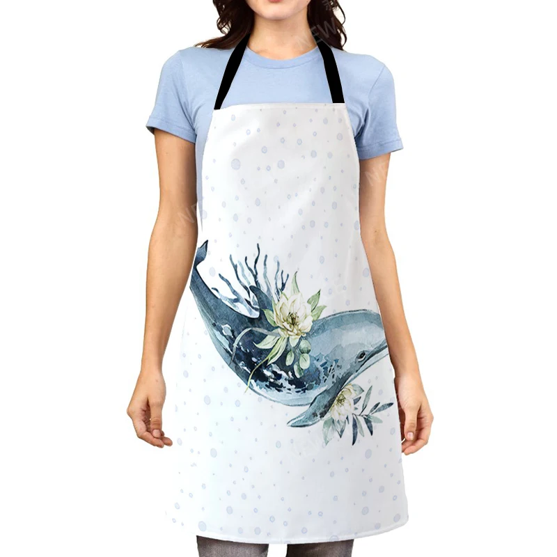 Aesthetic Women kitchen apron kids original Children Waterproof girl princess waiter work apron oil proof nordic boho plant