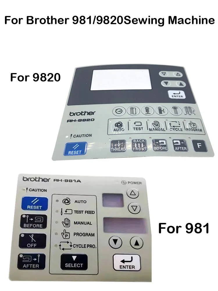 SA6550001 9820 PANEL SHEET S58998000 For Brother 9820 981 Sewing Machine Spare Parts