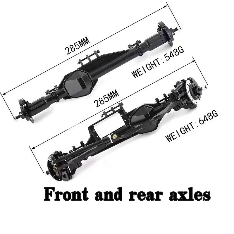 Metal front and rear axle assembly For rc car Axial RBX10 Ryft off-road tube frame car upgraded accessory axle