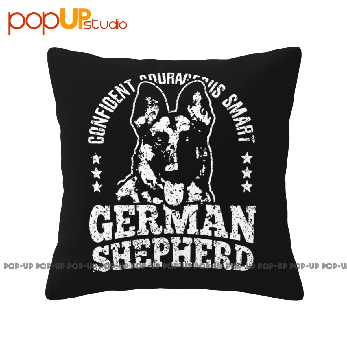 Cozy German Shepherd Dog Confident Courageous Smart Alsatian Dog Pillowcase Throw Pillow Cover Breathable