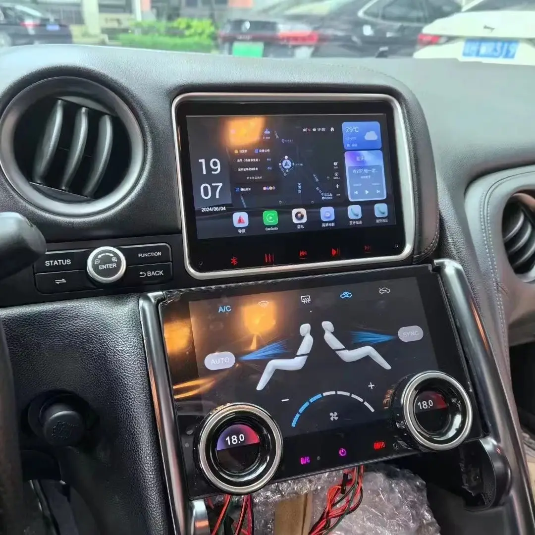 9 "+ 10" راديو السيارة الملاحة GPS لنيسان GT-R GTR R35 2007-2014 2015 اللاسلكية Carplay الوسائط المتعددة رئيس وحدة التيار المتناوب لوحة Autoradio