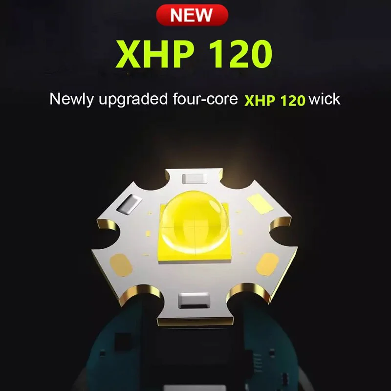 سوبر XHP120 قوية مصباح ليد جيب XHP90 عالية الطاقة مصباح شعلة قابلة للشحن التكتيكية مصباح يدوي 18650 Usb التخييم مصباح #2