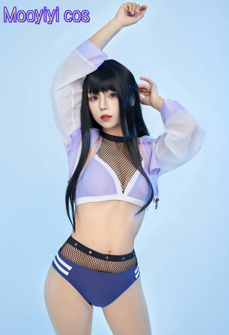 Kostum Cosplay Hyuga Hinata Baru 2025 Kostum Seksi S-XL Komik Pesta Bermain Peran Natal Halloween Mooyiyi Cos Baju Renang Musim Panas