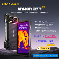 Ulefone Armor 27T 4G Rugged Phone 10600mAh Night Vision Camera Smartphone Android 14 Up to 24GB+256GB 120Hz 33W Charge