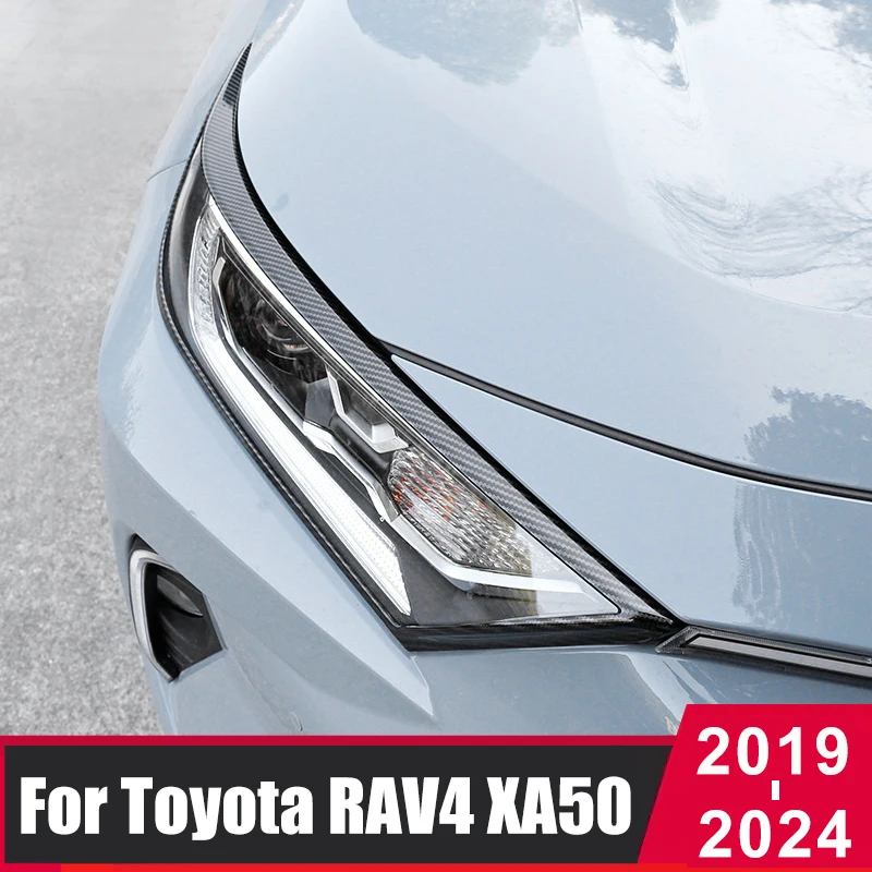 

For Toyota RAV4 XA50 2019 2020 2021 2022 2023 2024 Lamp Hoods Car Front Headlight Light Lamp Cover Stickers Styling Accessories