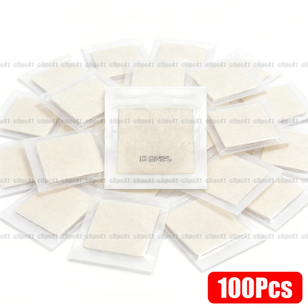 100Pcs Disposable 10*10cm Calcium Alginate Wound Dressing Soft and Absorbent Dressing Gauze Non Stick Pads Sterile Packages