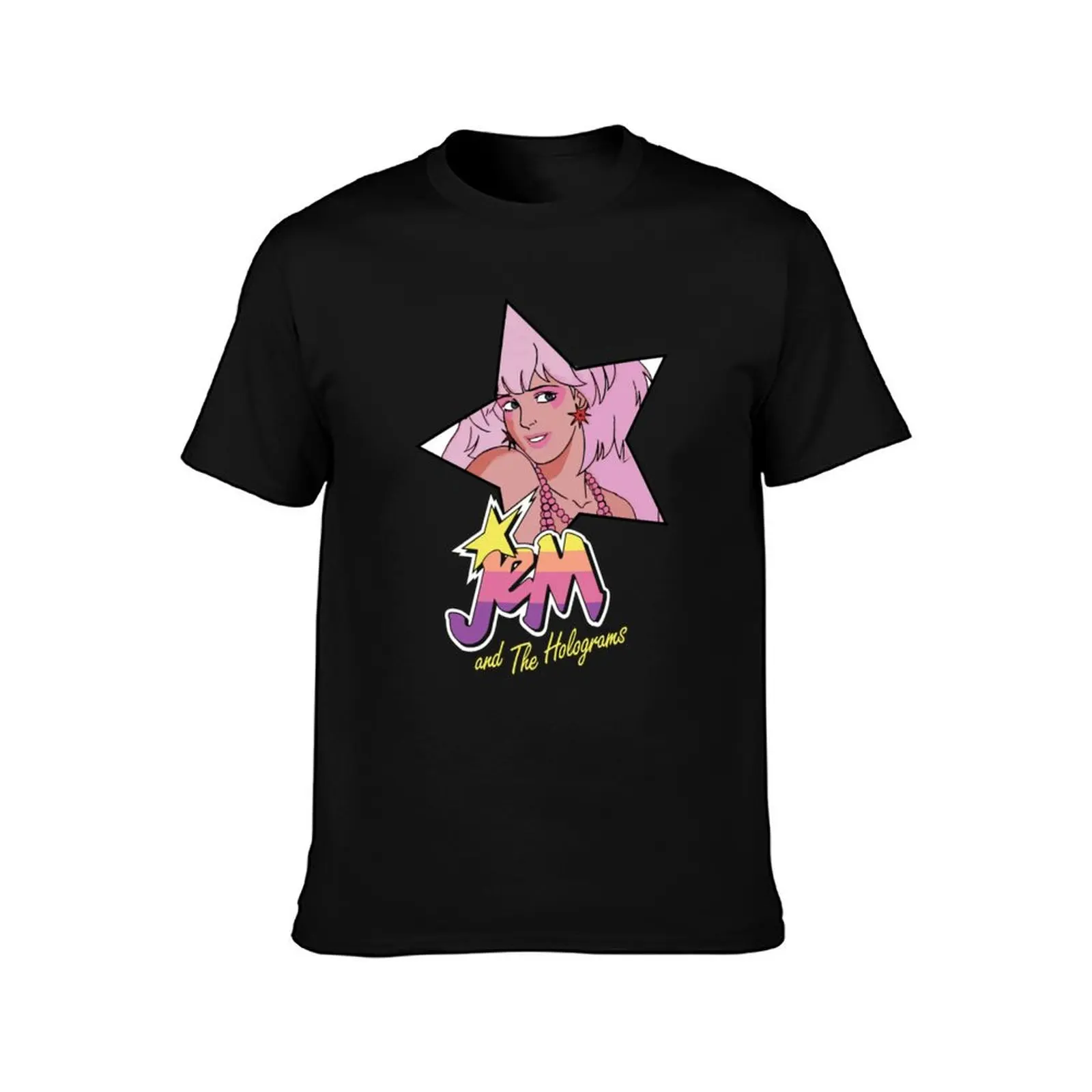 Jem and the Holograms Star Truly Outrageous Showtime 80s Party T-Shirt Relaxed Casual Short Sleeve Tee T-Shirt