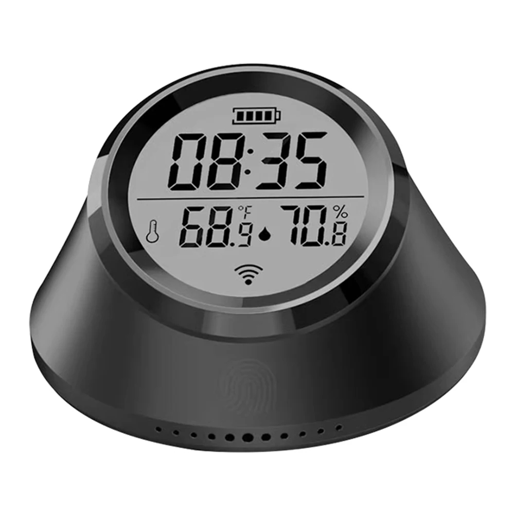 Smart Temperature Humidity Sensor Intelligent Clock LCD Screen  Home Temperature And Humidity Meter