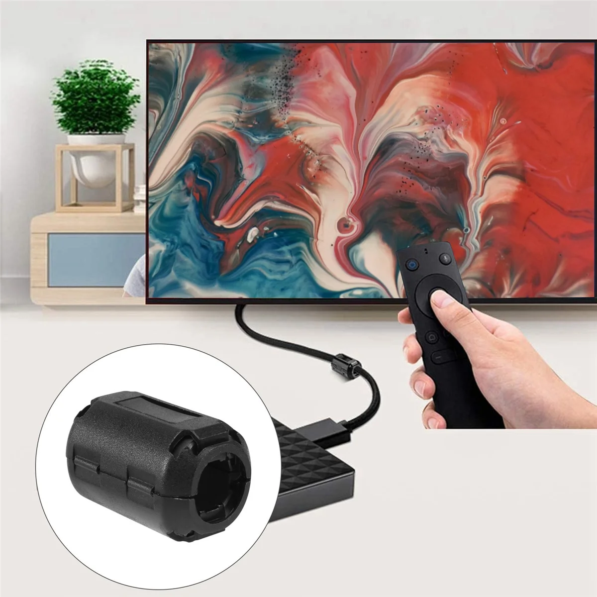 20 шт., зажим с ферритовым кольцевым сердечником, RFI, зажим для кабеля шумоподавления для кабеля диаметром 3 мм/5 мм/7 мм/9 мм/13 мм, черный