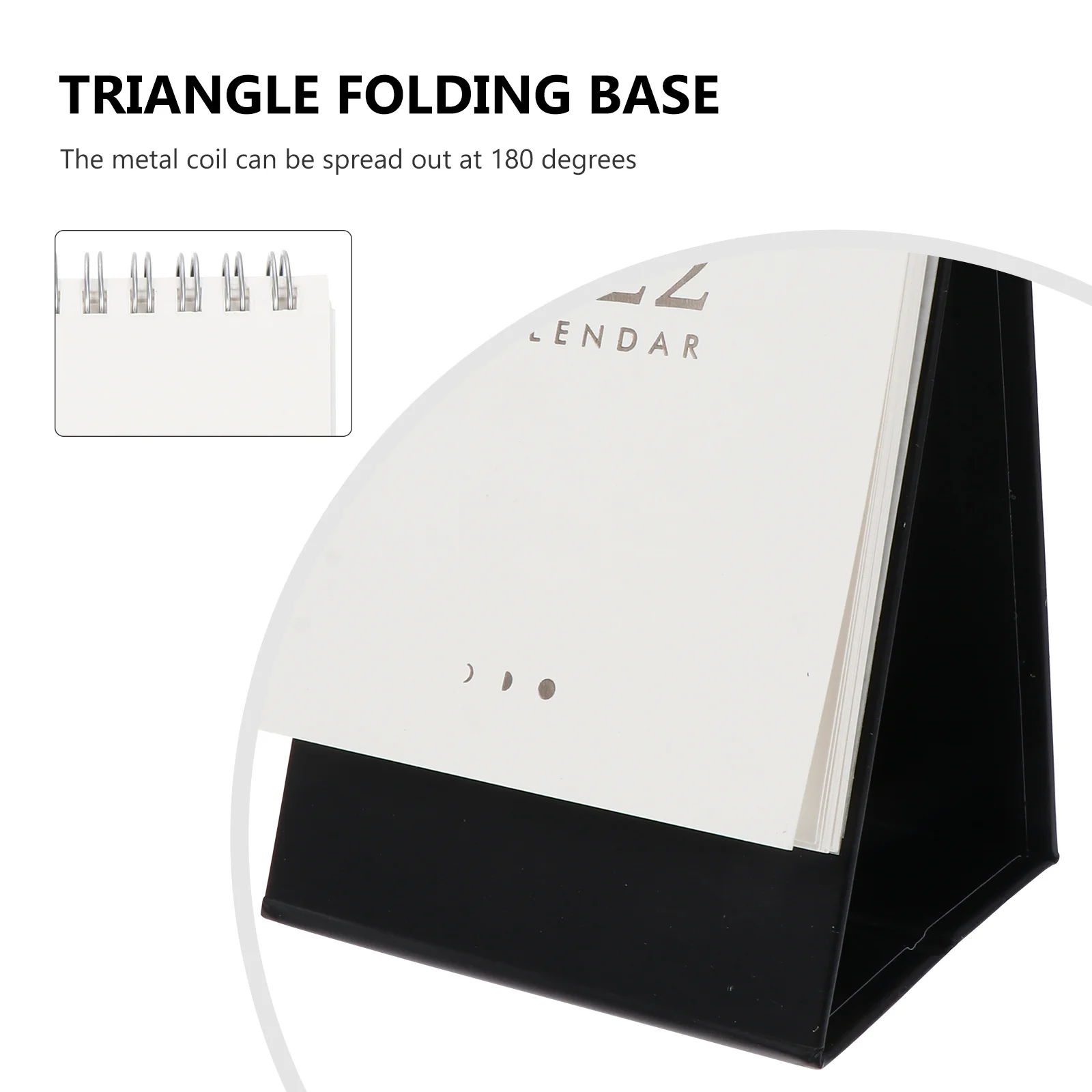 

1Pcs 2022 Desktop Table Calendar Coil Bound Clear Dates Stable Base Lovely Style for Home Office 2022 Calendar