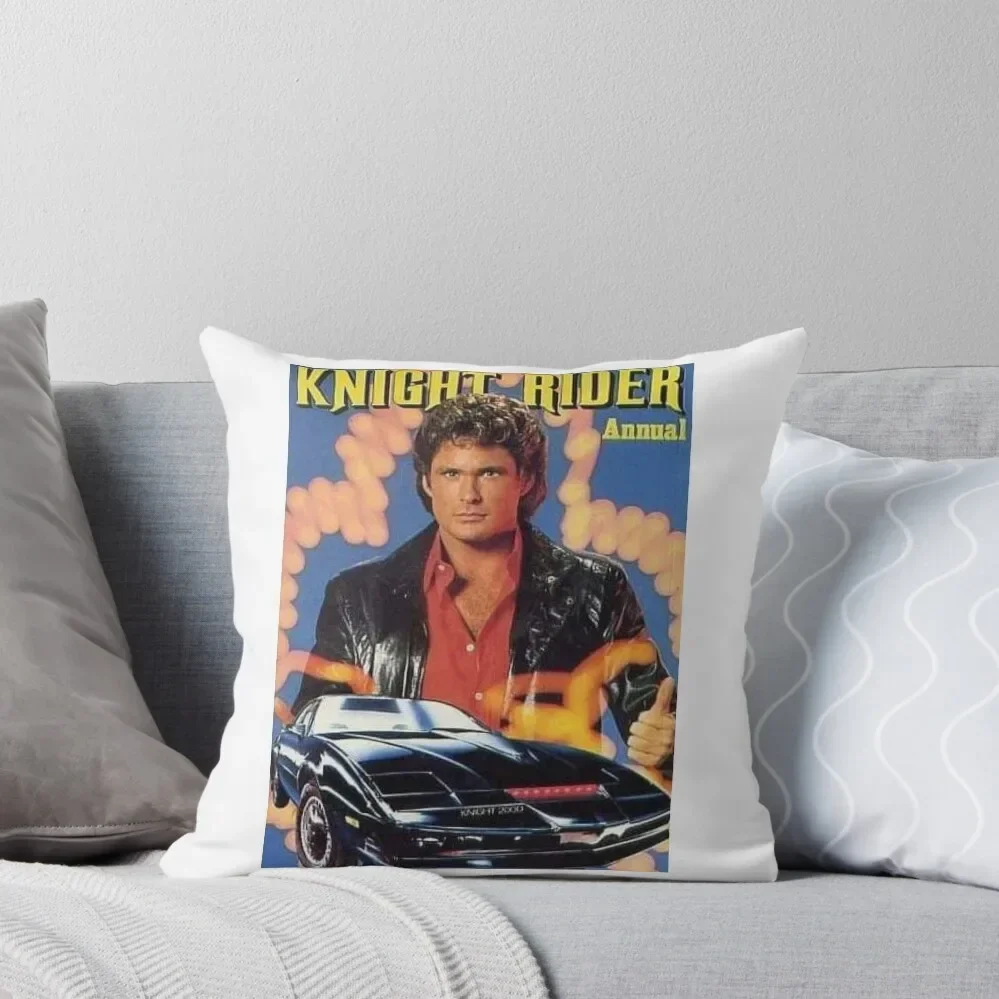 David hasselhoff with kitt in Knight rider Throw Pillow Sofas Covers Rectangular Cushion Cover pillow