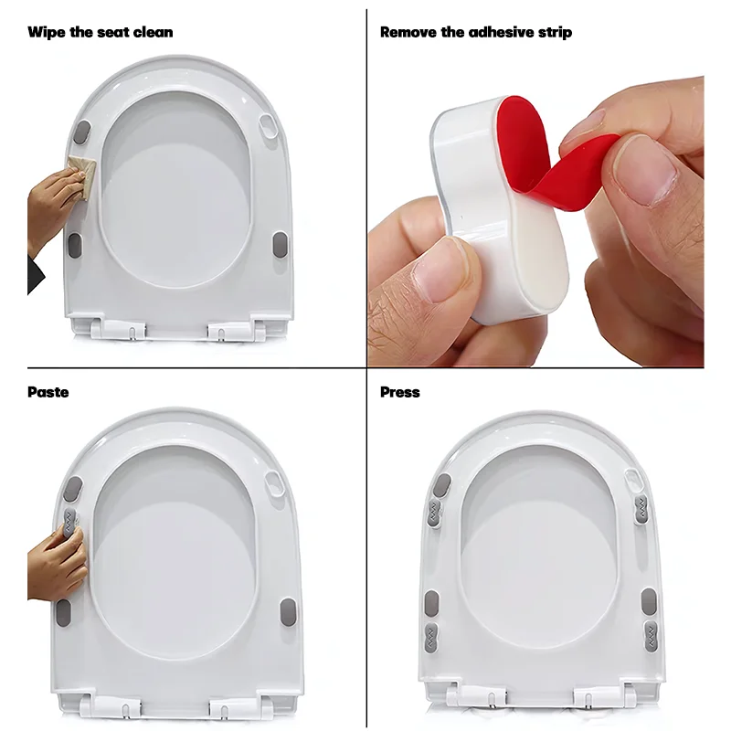 4-20Pcs Toilet Seat Bumpers for Bidet Strong Adhesive Toilet Seat Bumpers Universal Buffer Toilet Lid Rubber Bumpers