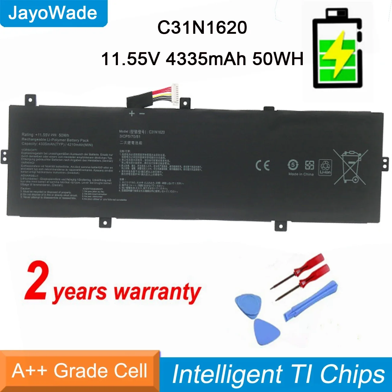 High Quality C31N1620 Laptop Battery for Asus ZenBook UX430 UX430UA UX430UN UX430UQ UX430UQ-GV015T PRO PU404 PU404UF 11.55V 50WH