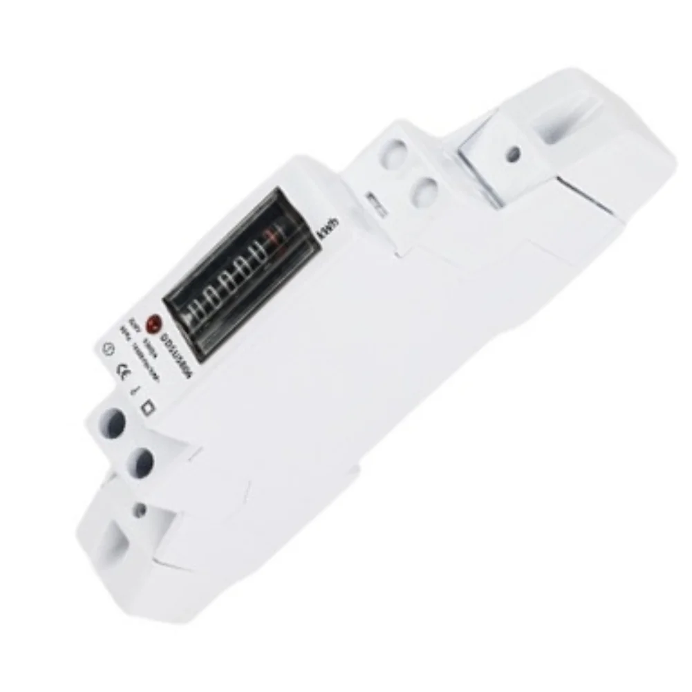 Single Phase AC Electricity Meter 5-80A-DIN Rail Roller Counter Energy Monitor For Residential Commercial Power Grid Usage