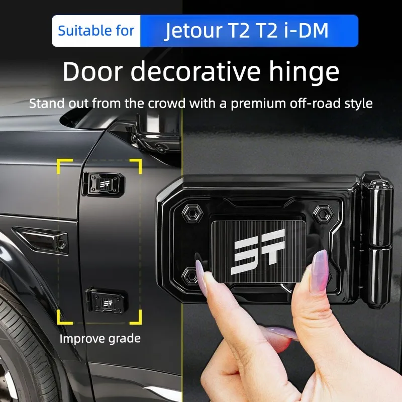 For Jetour T2 T2 i‑DM 2023‑2026 Car Door Hinge Cover Decor Trim Exterior Modification Accessories