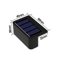 1/2/4PCS Solar Wall Lights Outdoor Waterproof Garden Step Lighting for Yard Fence Stair Pathway Decoration Outside Solar Lights 6