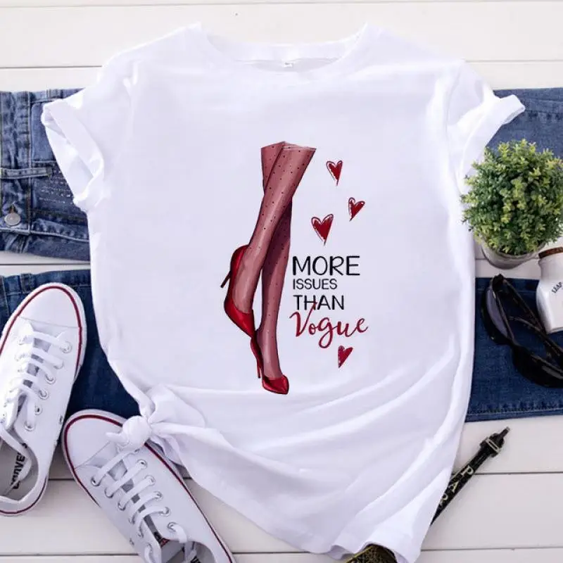 Women's High Heels Tirt with f Sves And Letter Print Loose Fit Polyester ort Sve Overhead Polyester Fiber